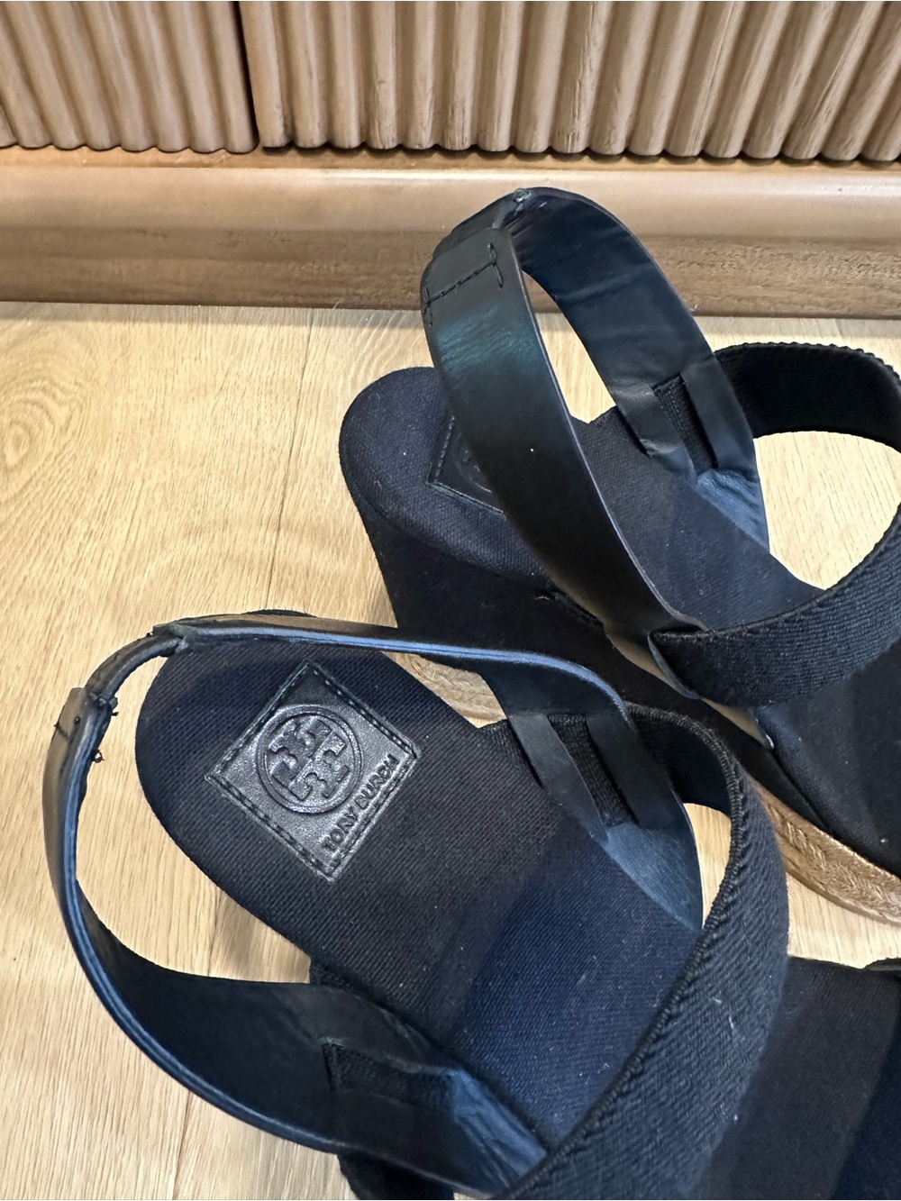 Tory Burch Black Canvas
Espadrille Wedge Sandals 8 - Picture 7 of 7